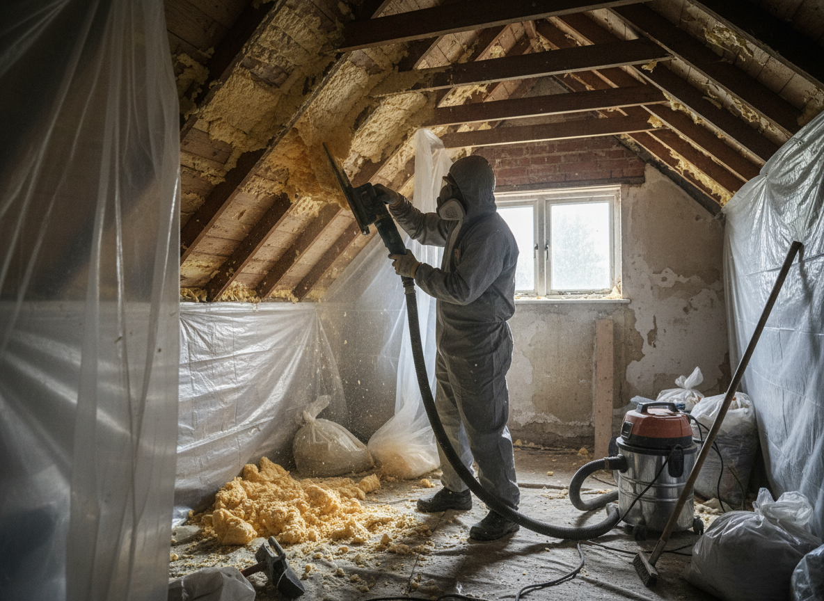 Mortgage Lender Spray Foam Removal in Hull, Yorkshire