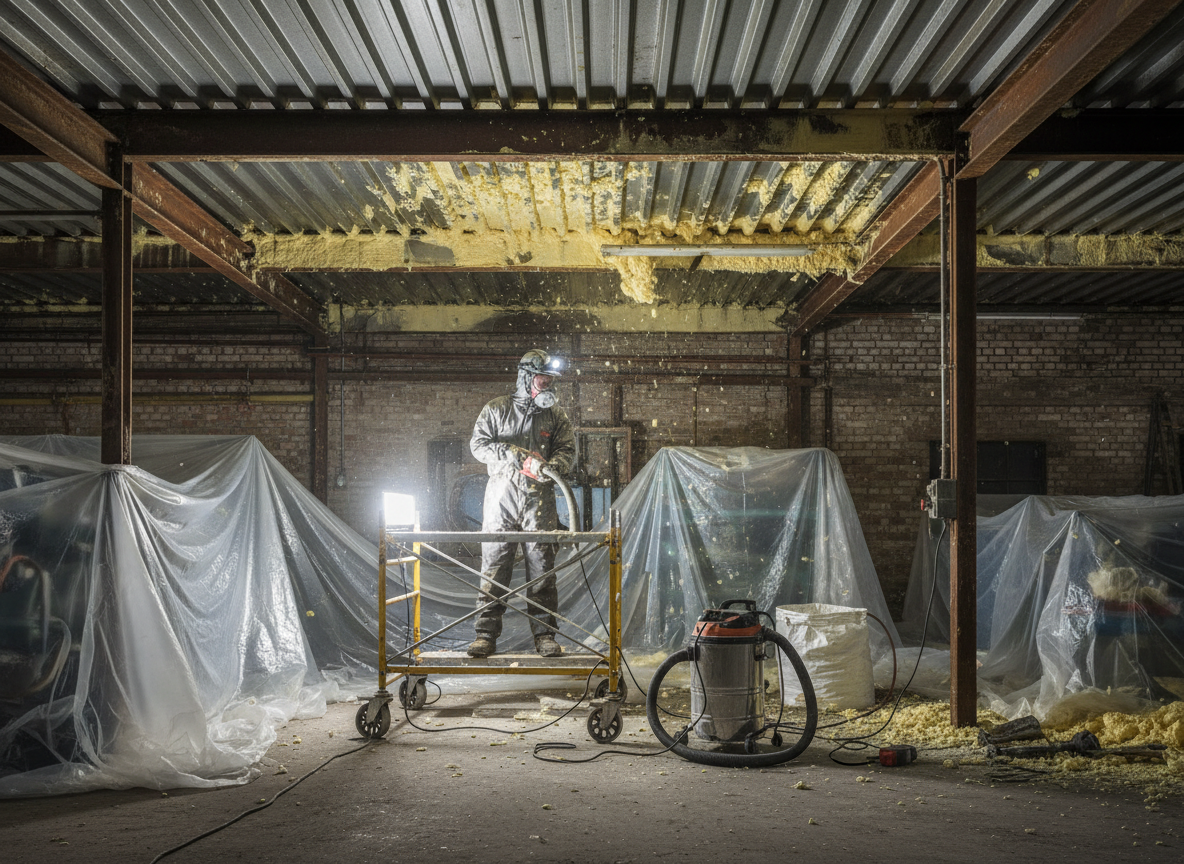 Warehouse Spray Foam Removal in Hull, Yorkshire